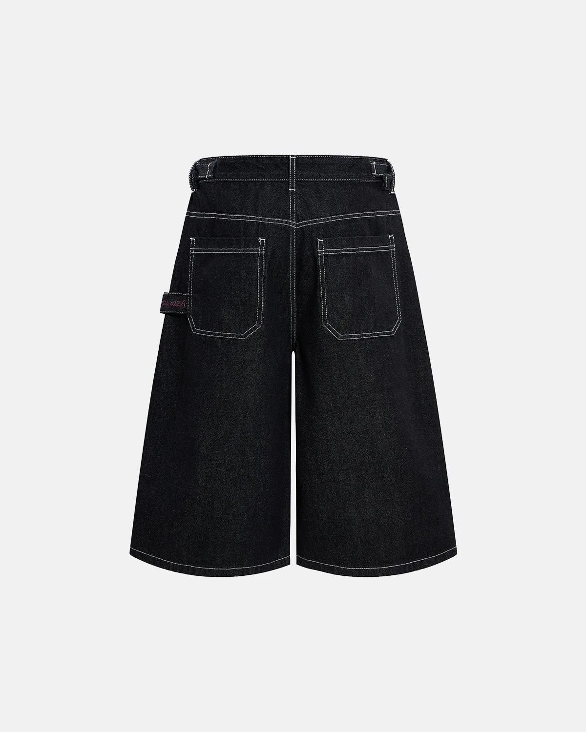 Omygoods Raw Denim Baggy Jorts With Adjustable Tabs