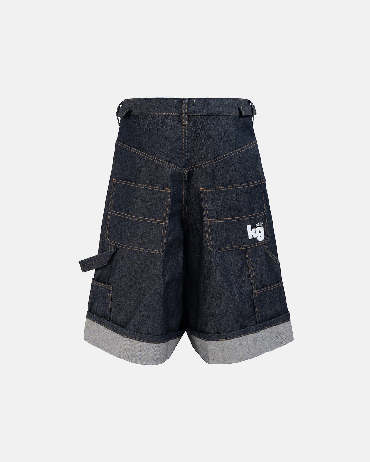 Omygoods Raw Denim Carpenter Long Jorts