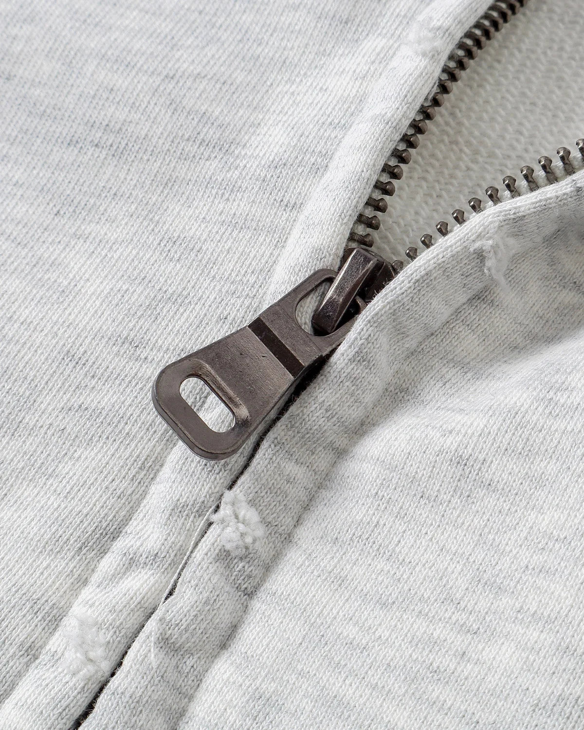 Omygoods Raw Seam Boxy Zip Up Hoodie
