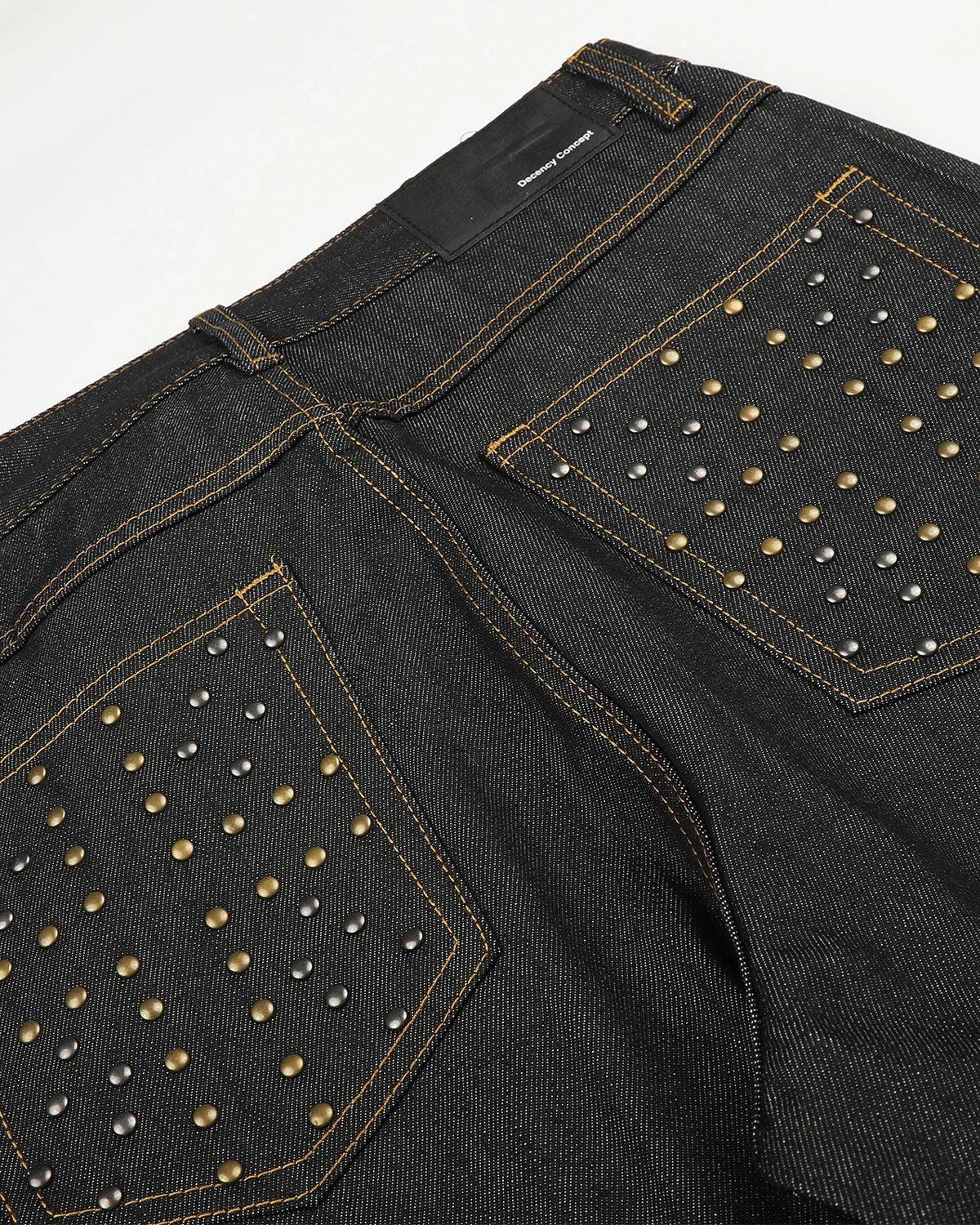 Omygoods Raw Graphic Cuff Baggy Jeans
