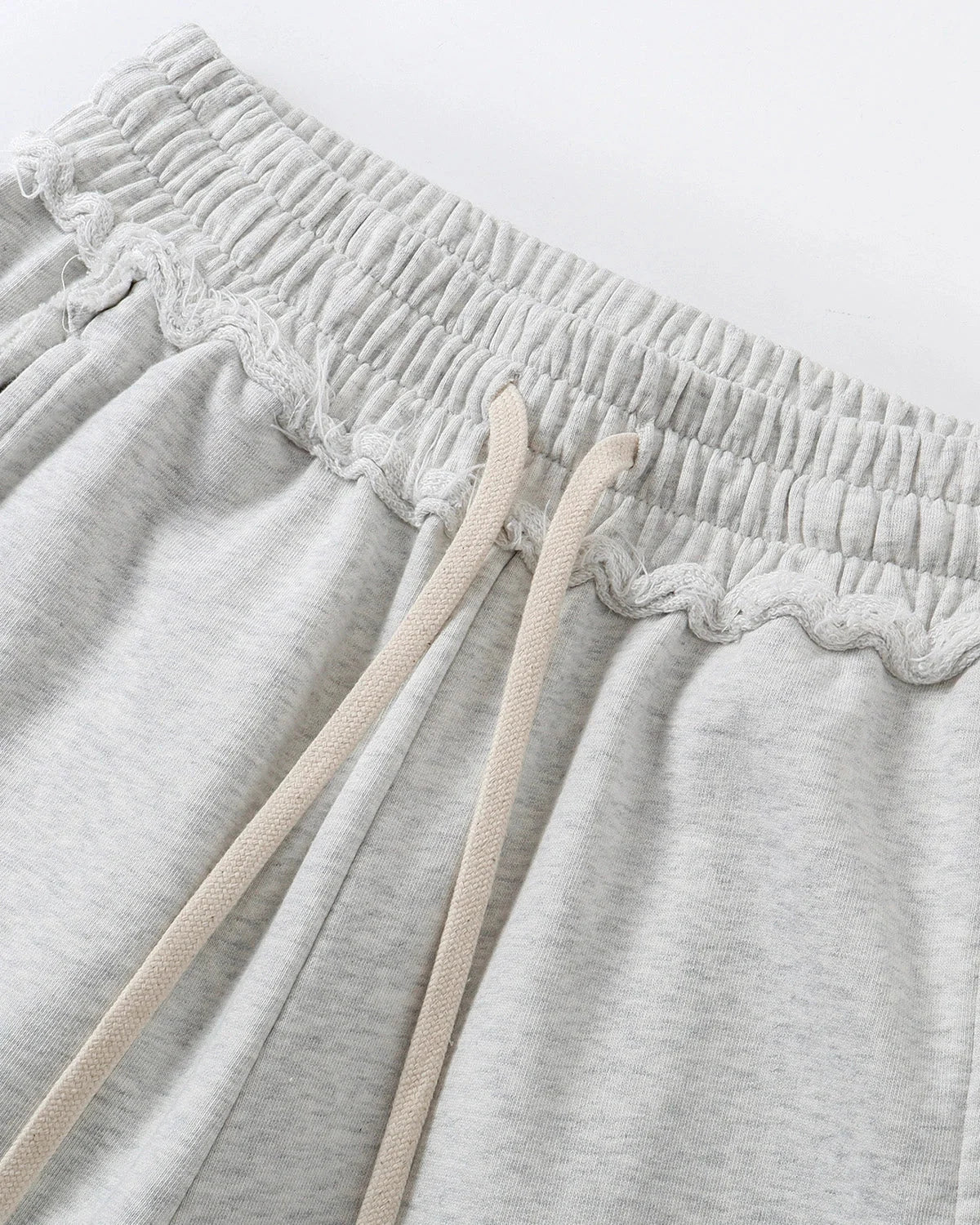 Omygoods Raw Seam Wide Leg Sweatpants