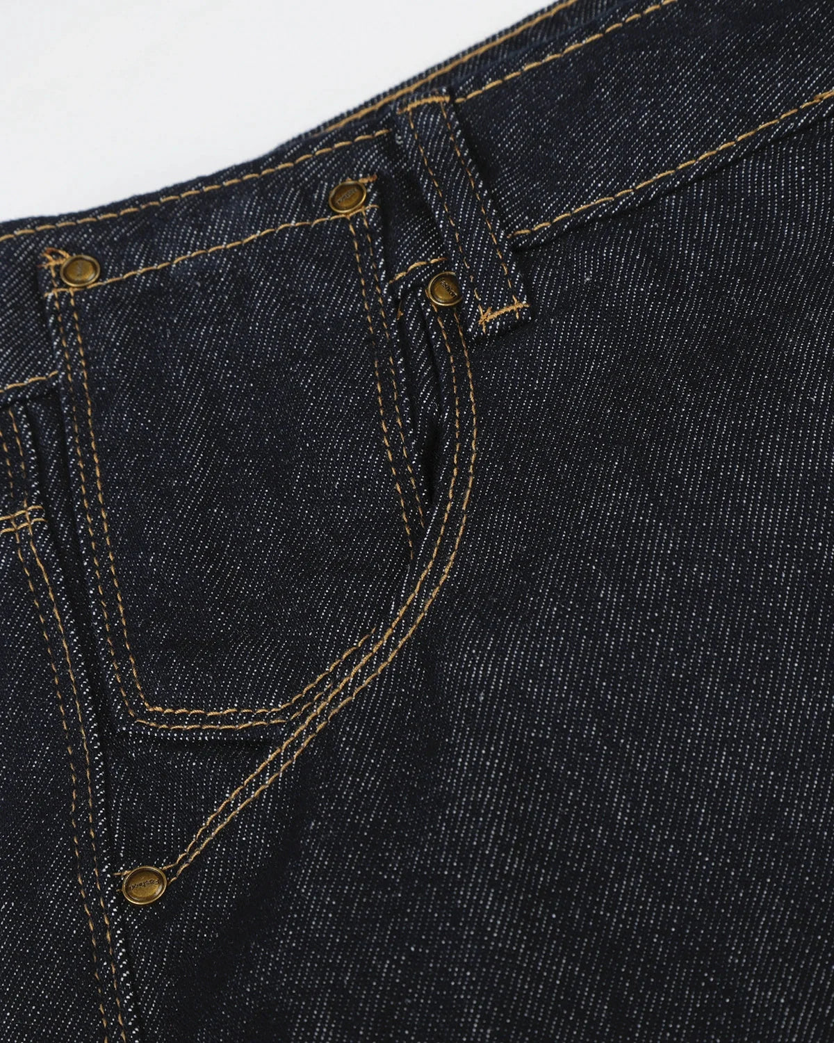 Omygoods Raw Wash Barrel Jeans With Cinch Back