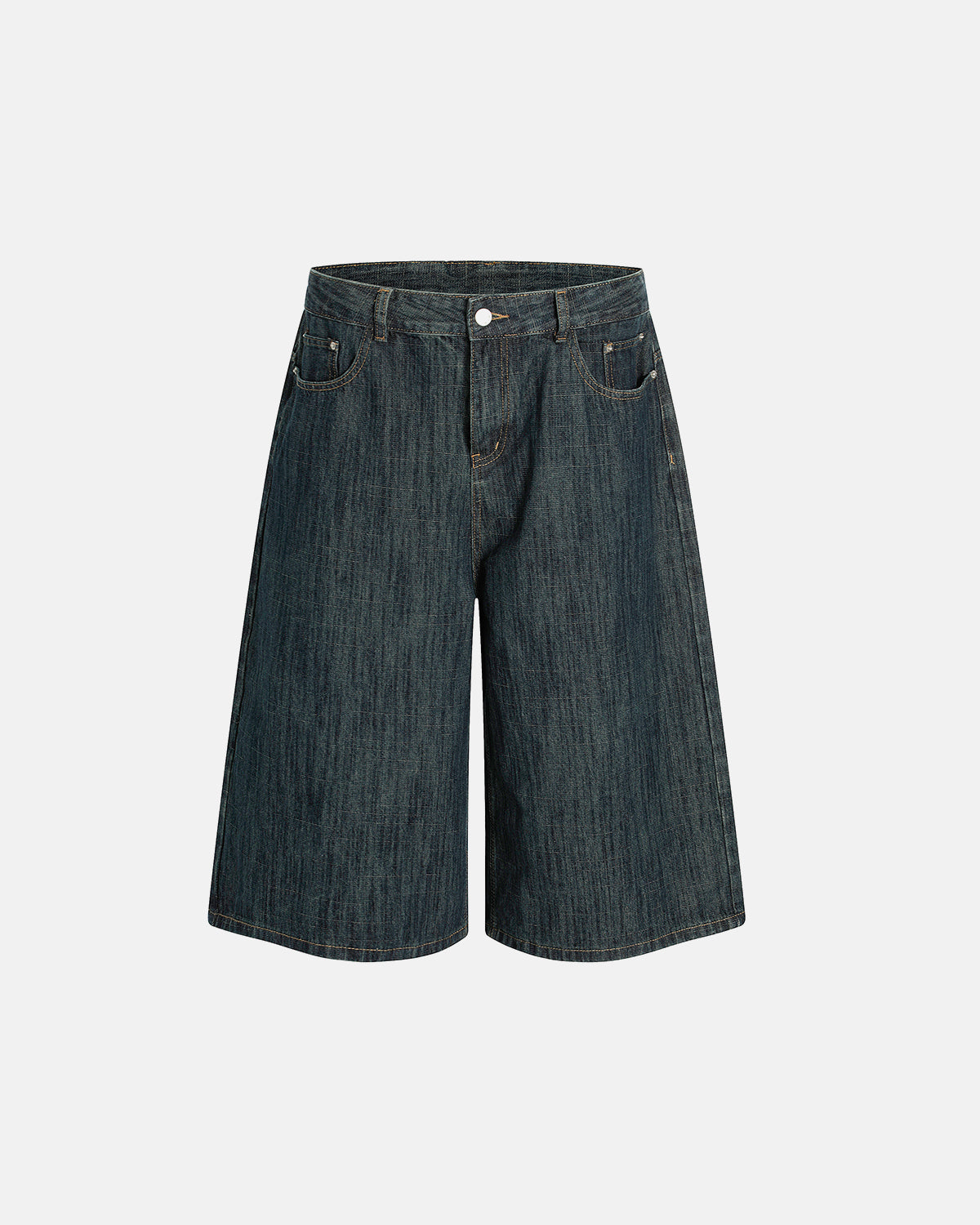 Omygoods Raw Wide-Leg Long Jorts