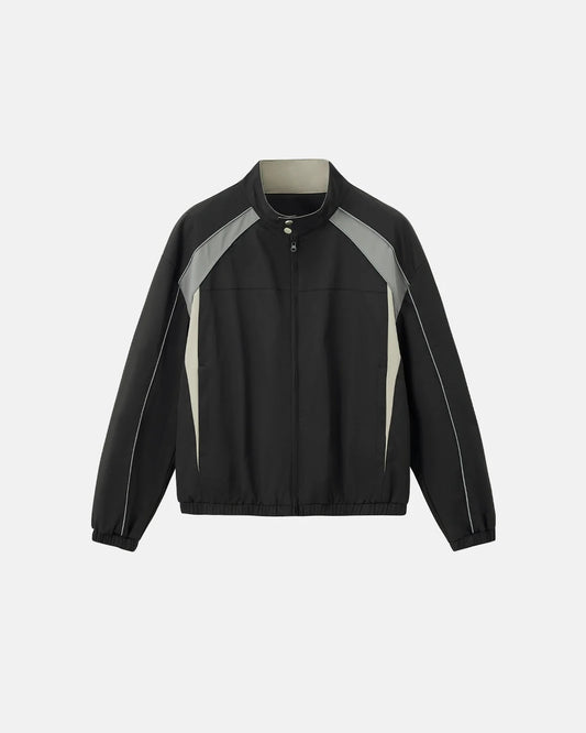 Omygoods Reflective Windbreaker Track Jacket