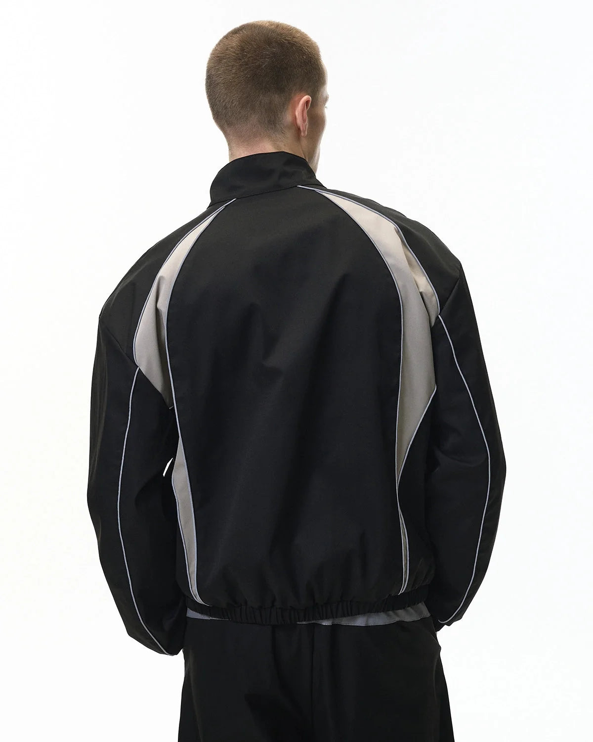 Omygoods Reflective Windbreaker Track Jacket