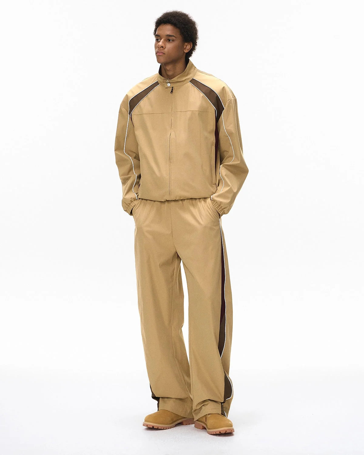 Omygoods Reflective Windbreaker Track Pants