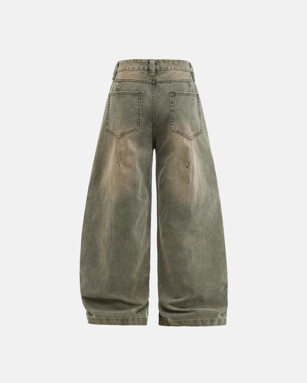 Omygoods Retro Acid Wash Baggy Cargo Pants