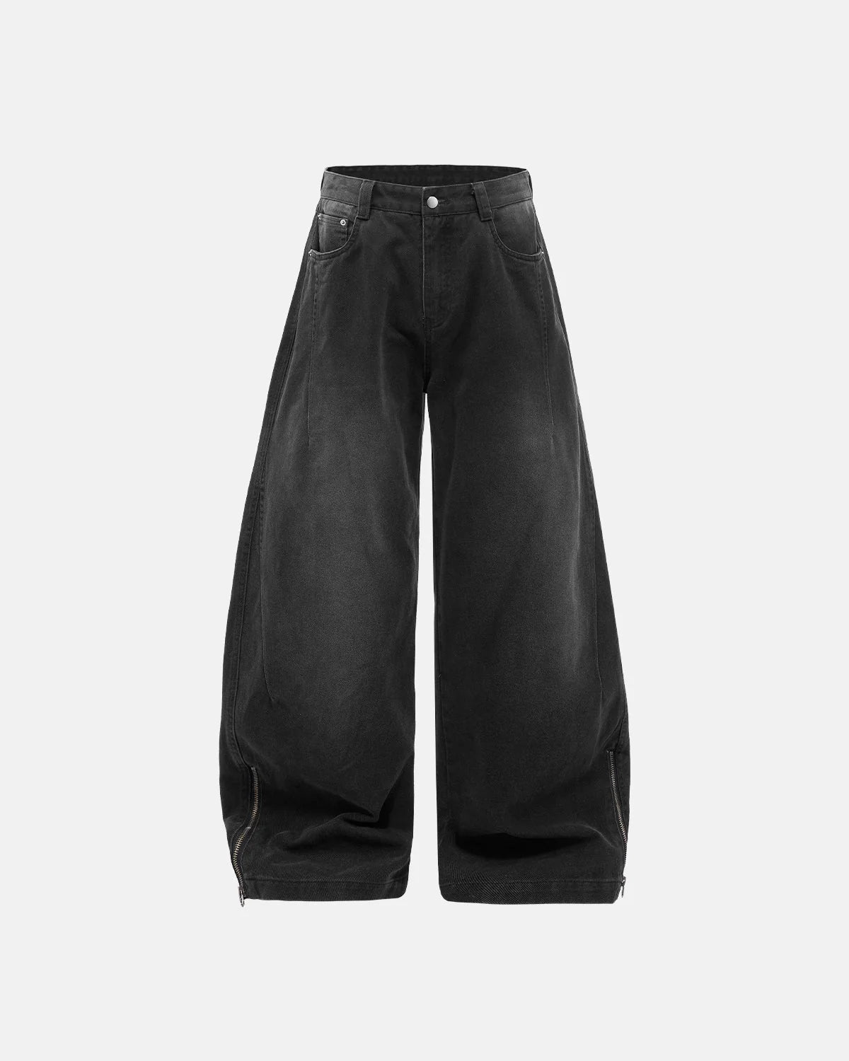 Omygoods Retro Acid Wash Baggy Cargo Pants