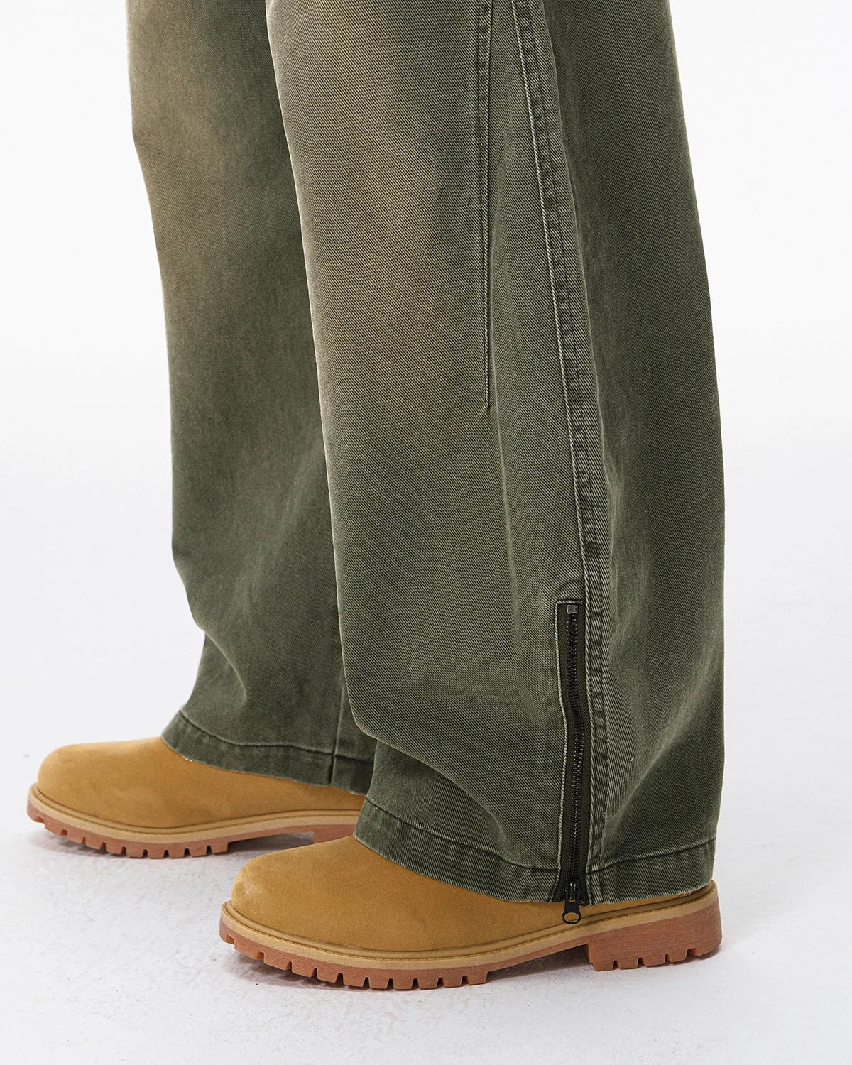 Omygoods Retro Acid Wash Baggy Cargo Pants