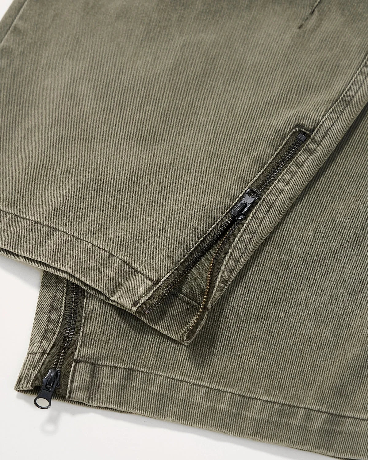 Omygoods Retro Acid Wash Baggy Cargo Pants
