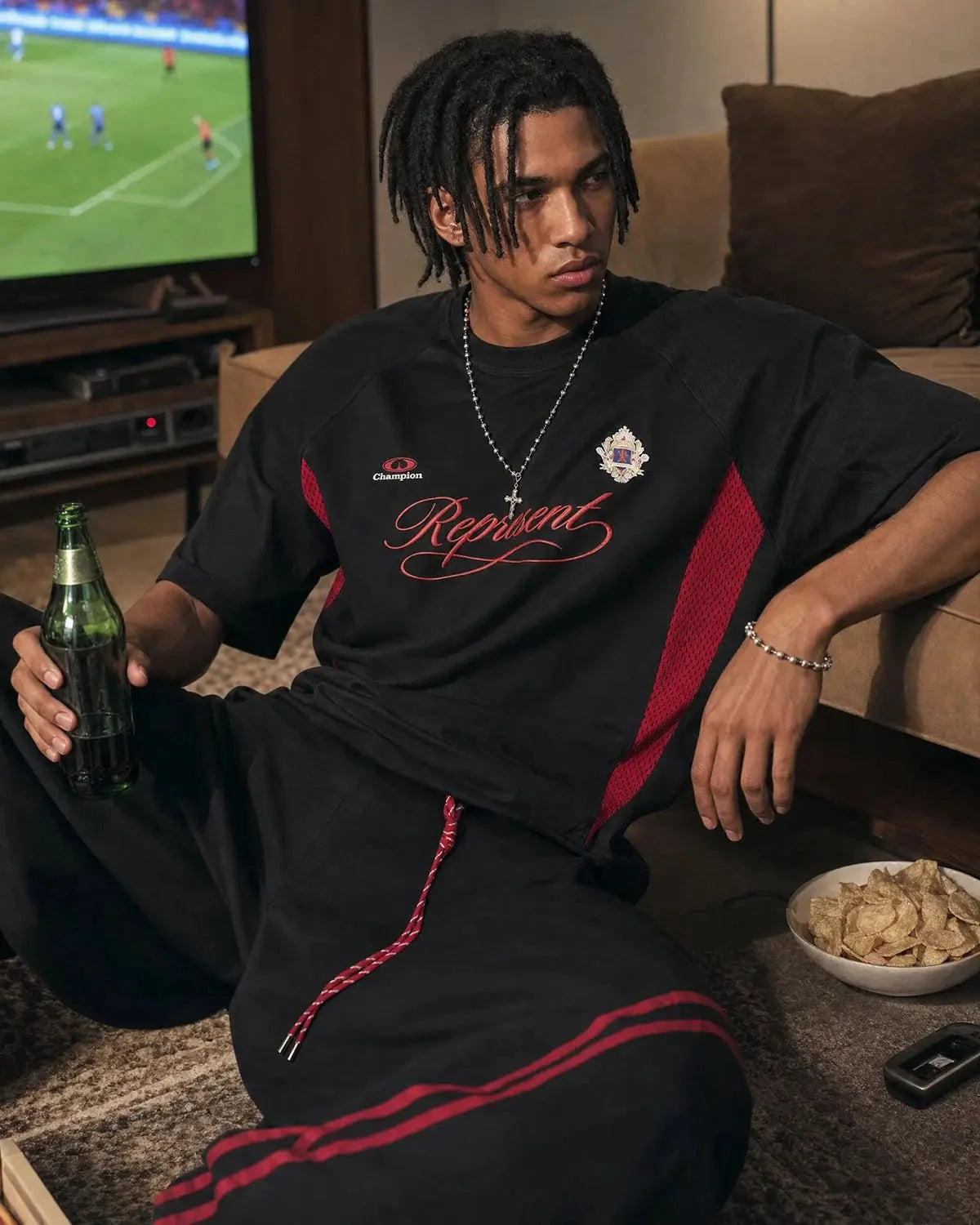 Omygoods Retro Colorblock Football Jersey