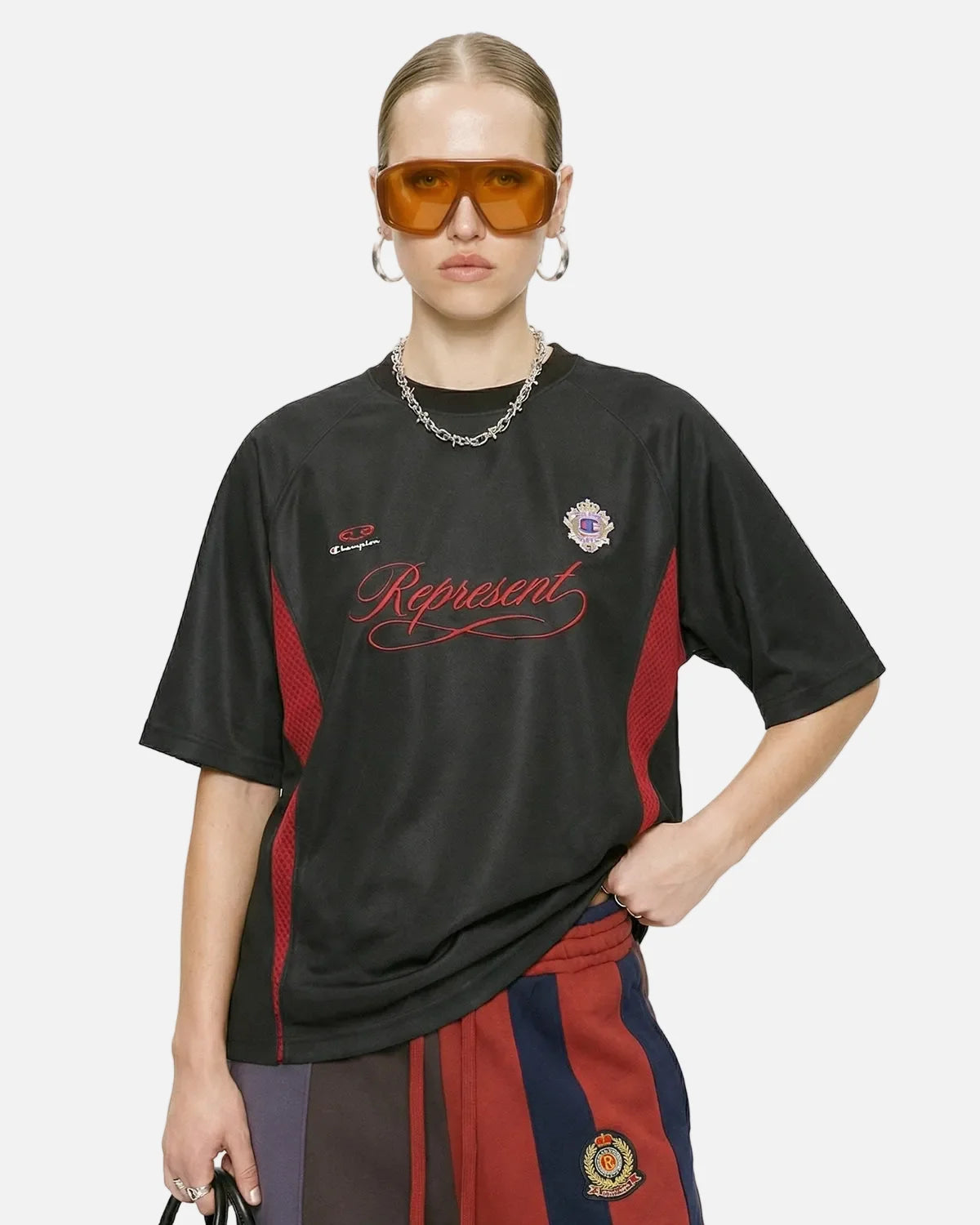 Omygoods Retro Colorblock Football Jersey