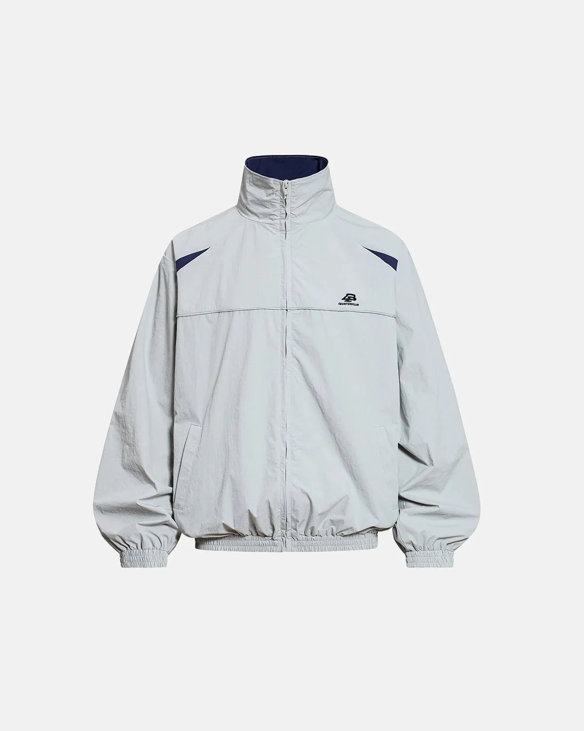 Omygoods Retro Contrast Stand Collar Track Jacket