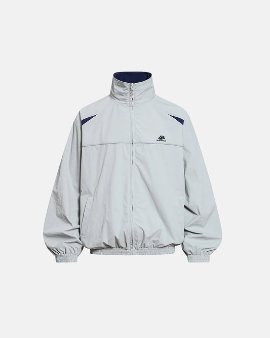 Omygoods Retro Contrast Stand Collar Track Jacket