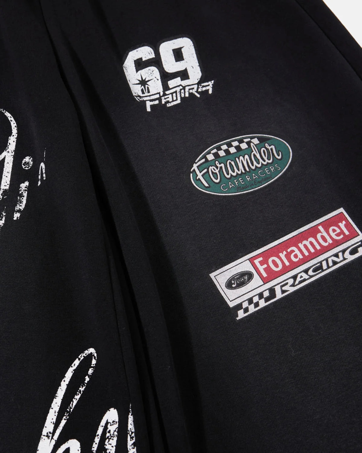 Omygoods Retro Graphic Barrel Sweatpants