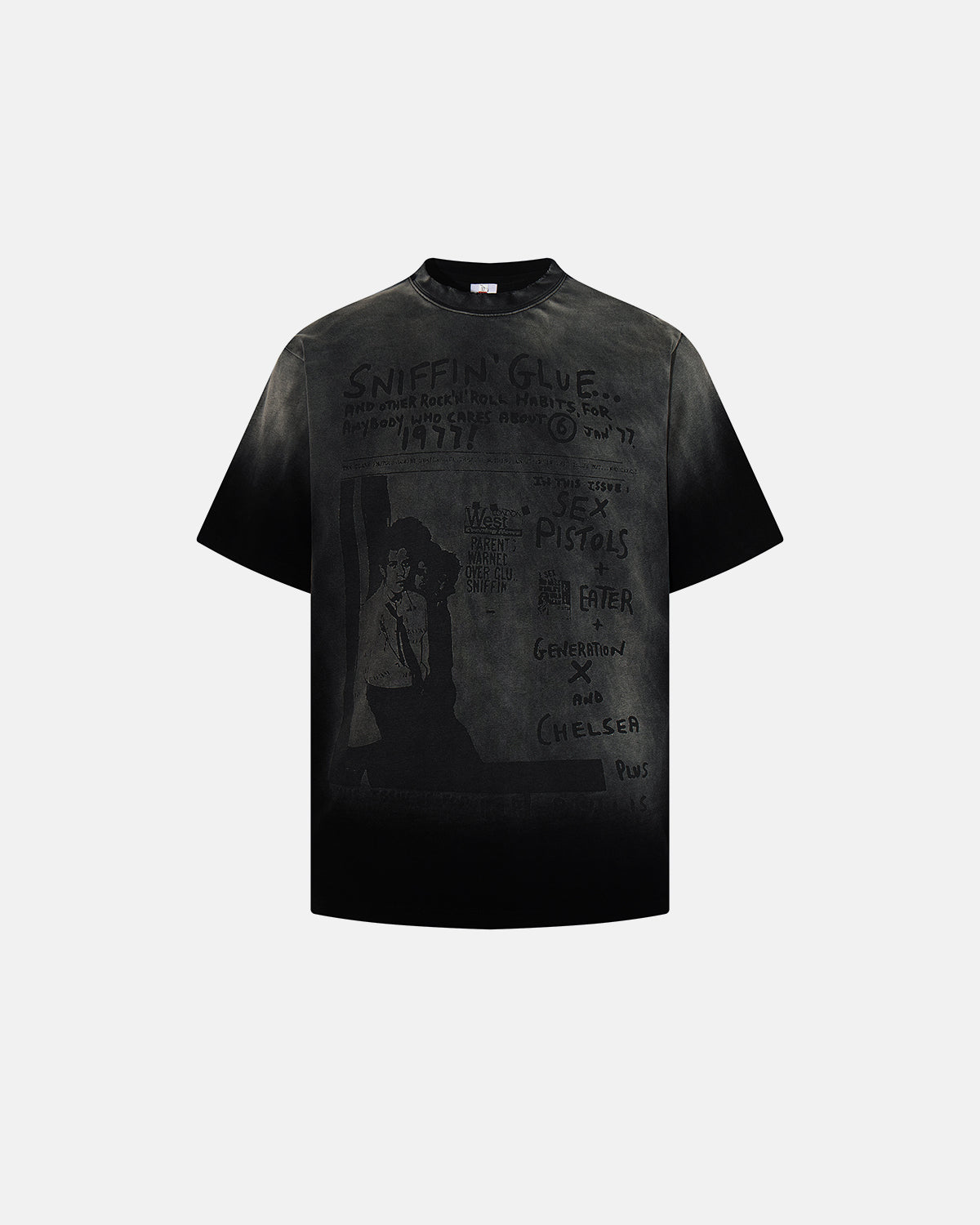 Omygoods Retro Graphic Faded Washed T-Shirt