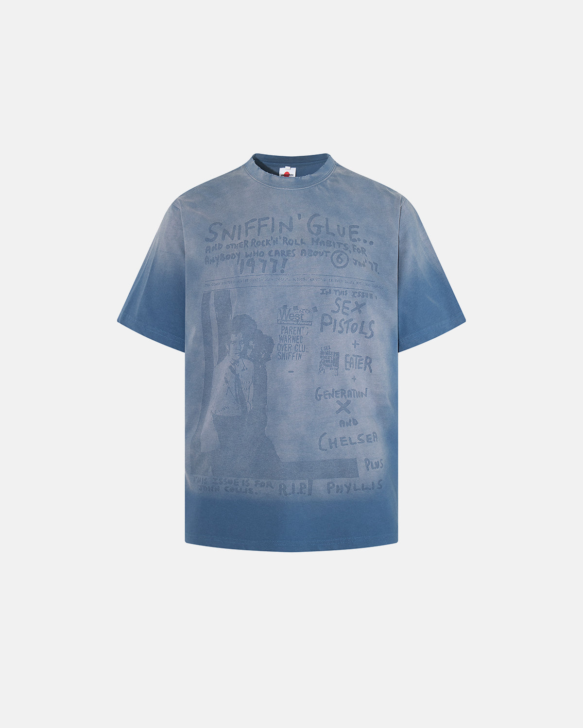 Omygoods Retro Graphic Faded Washed T-Shirt