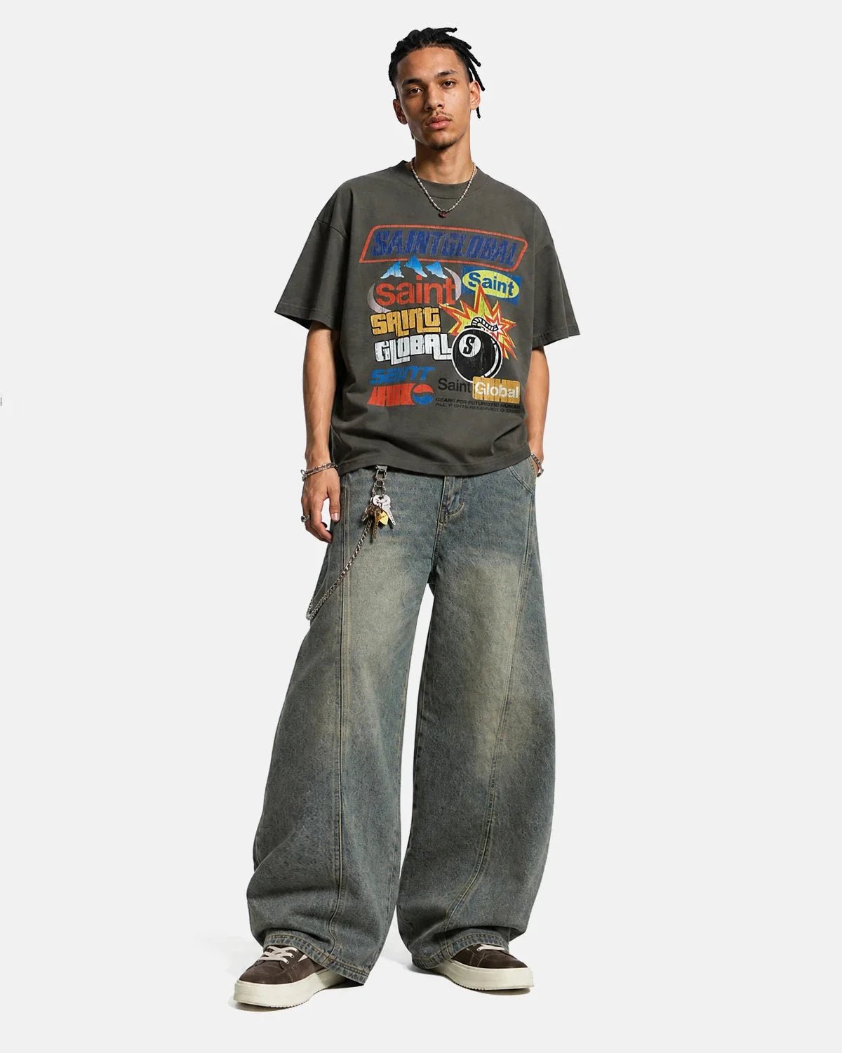 Omygoods Retro Graphic Oversized T-Shirt