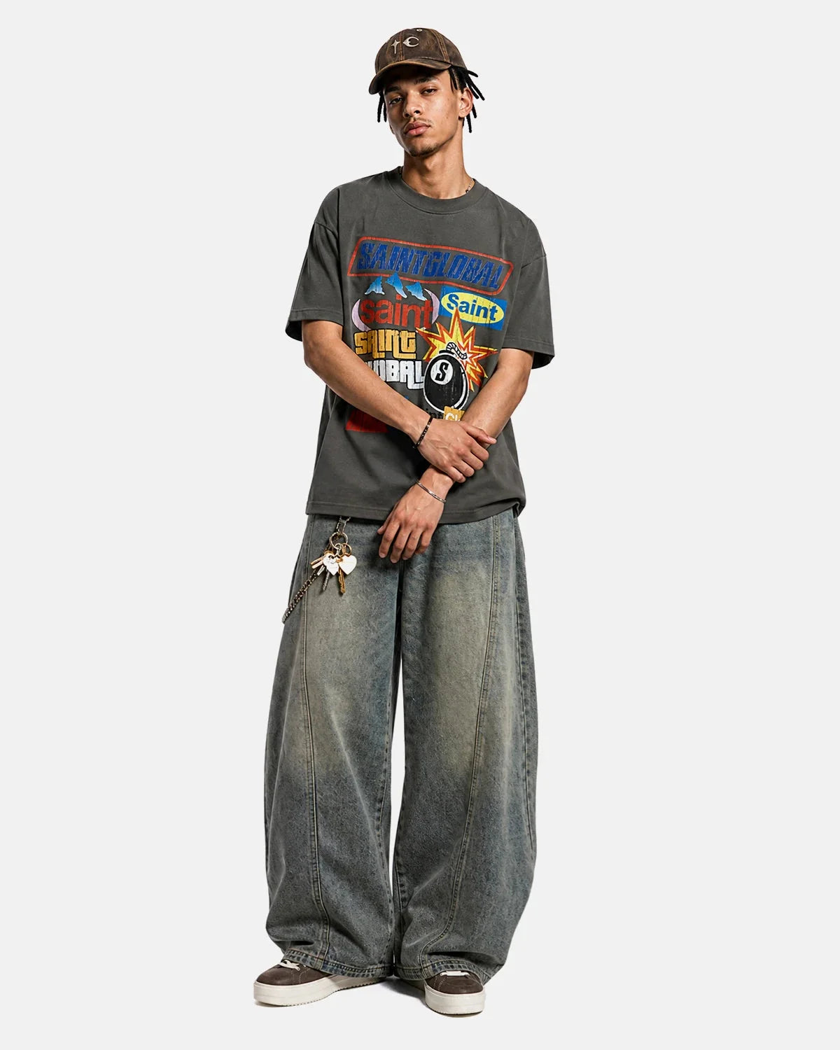 Omygoods Retro Graphic Oversized T-Shirt
