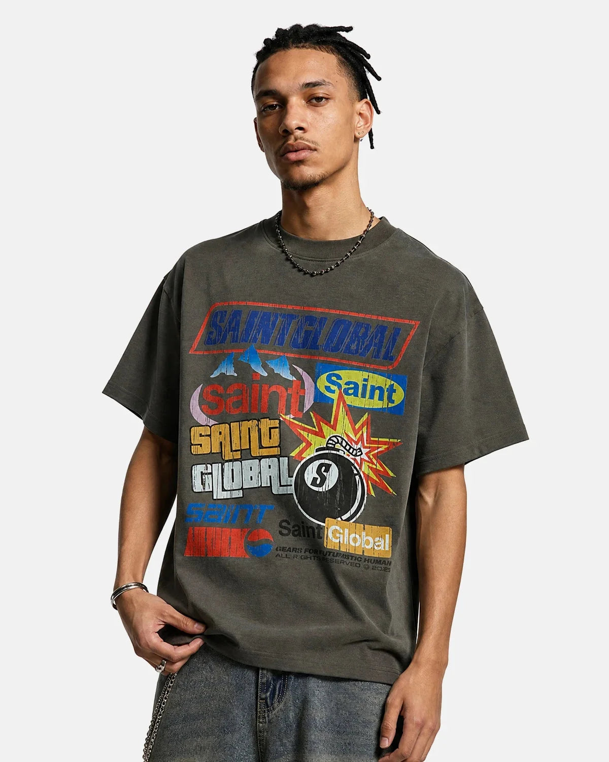 Omygoods Retro Graphic Oversized T-Shirt