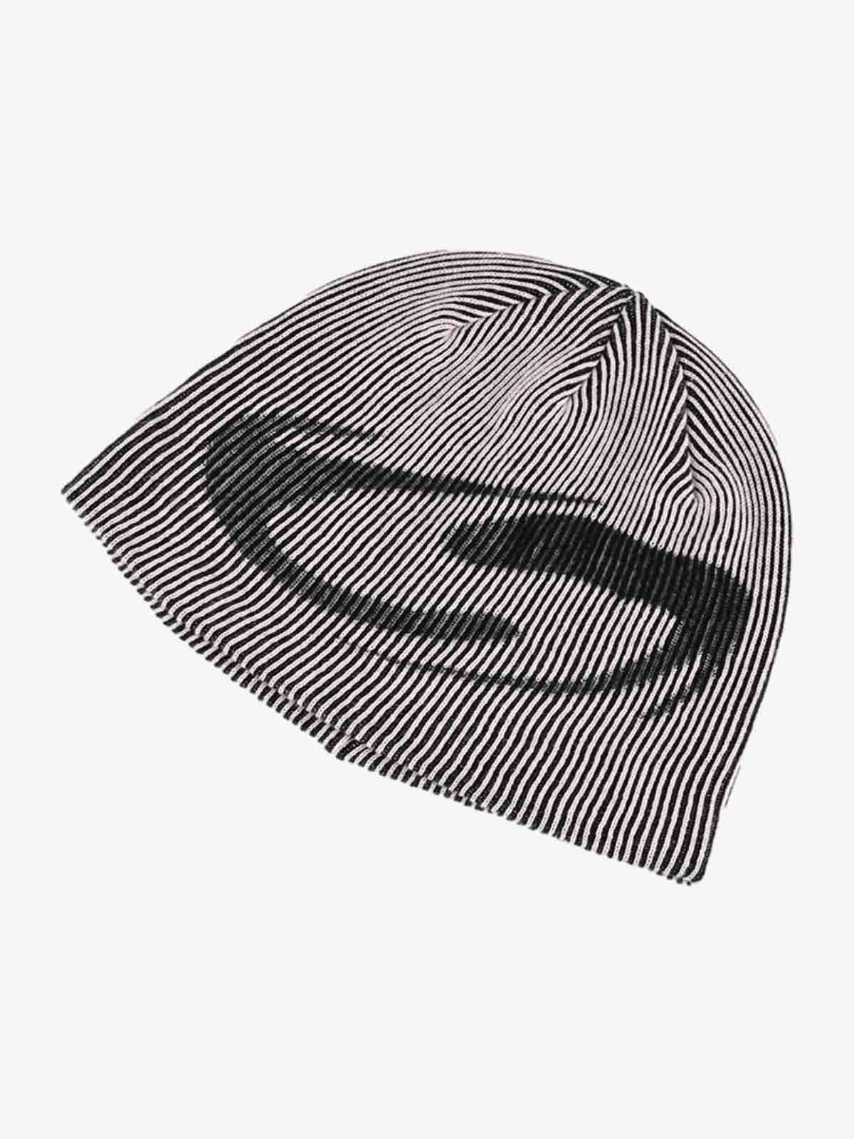 Omygoods Retro High-Street Striped Graphic Knit Beanie