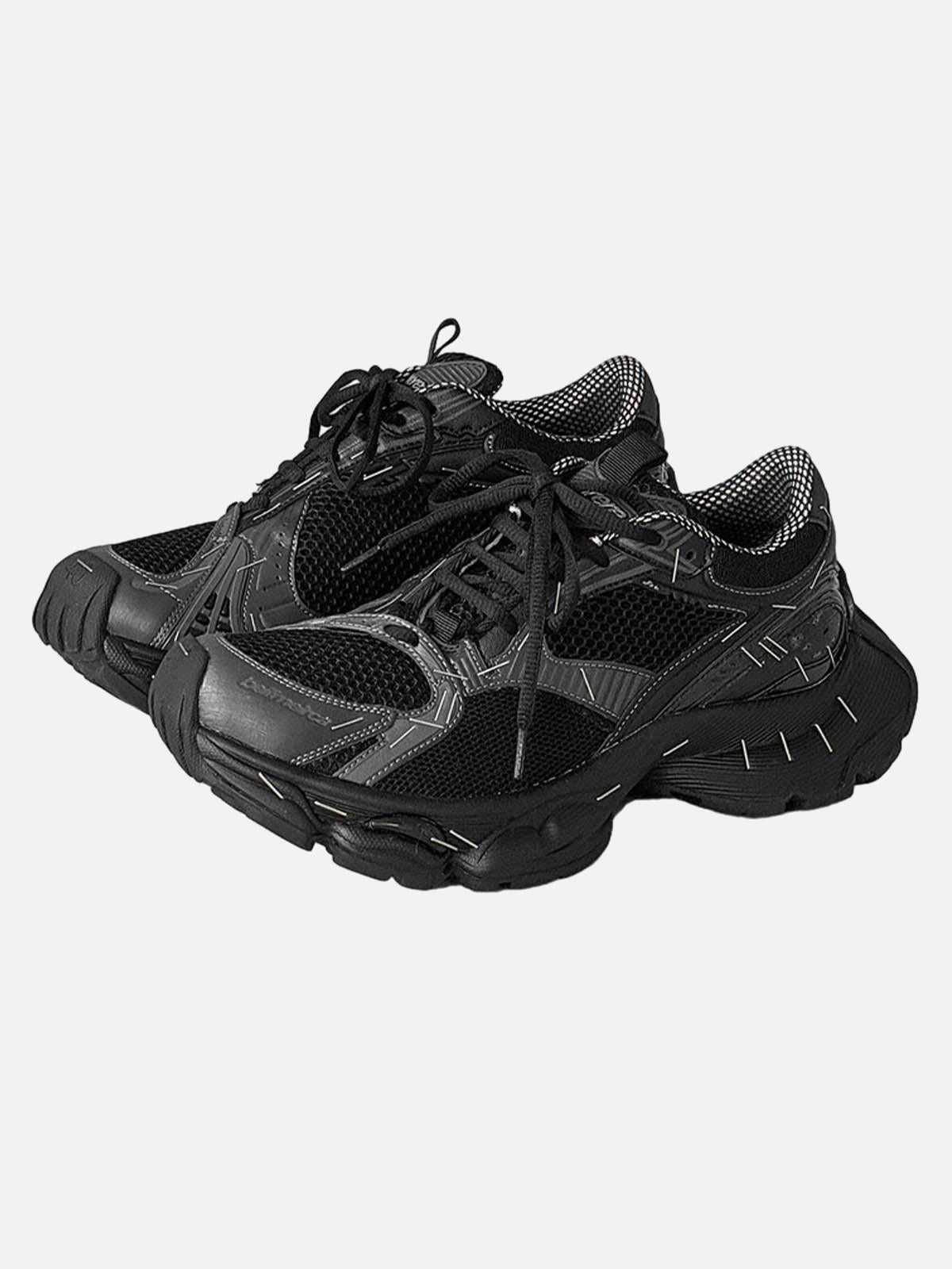 Omygoods Retro Stapler Chunky Sneakers