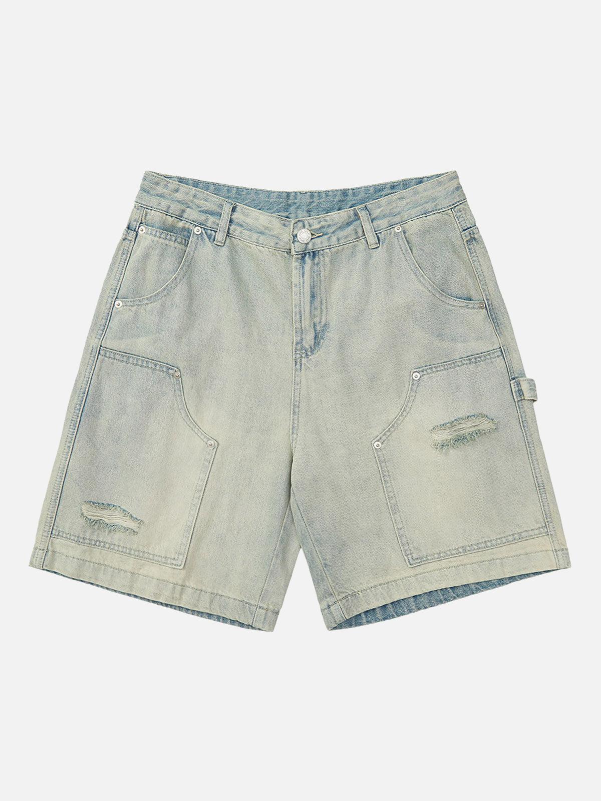 Omygoods Retro Washed Hip-Hop Shorts