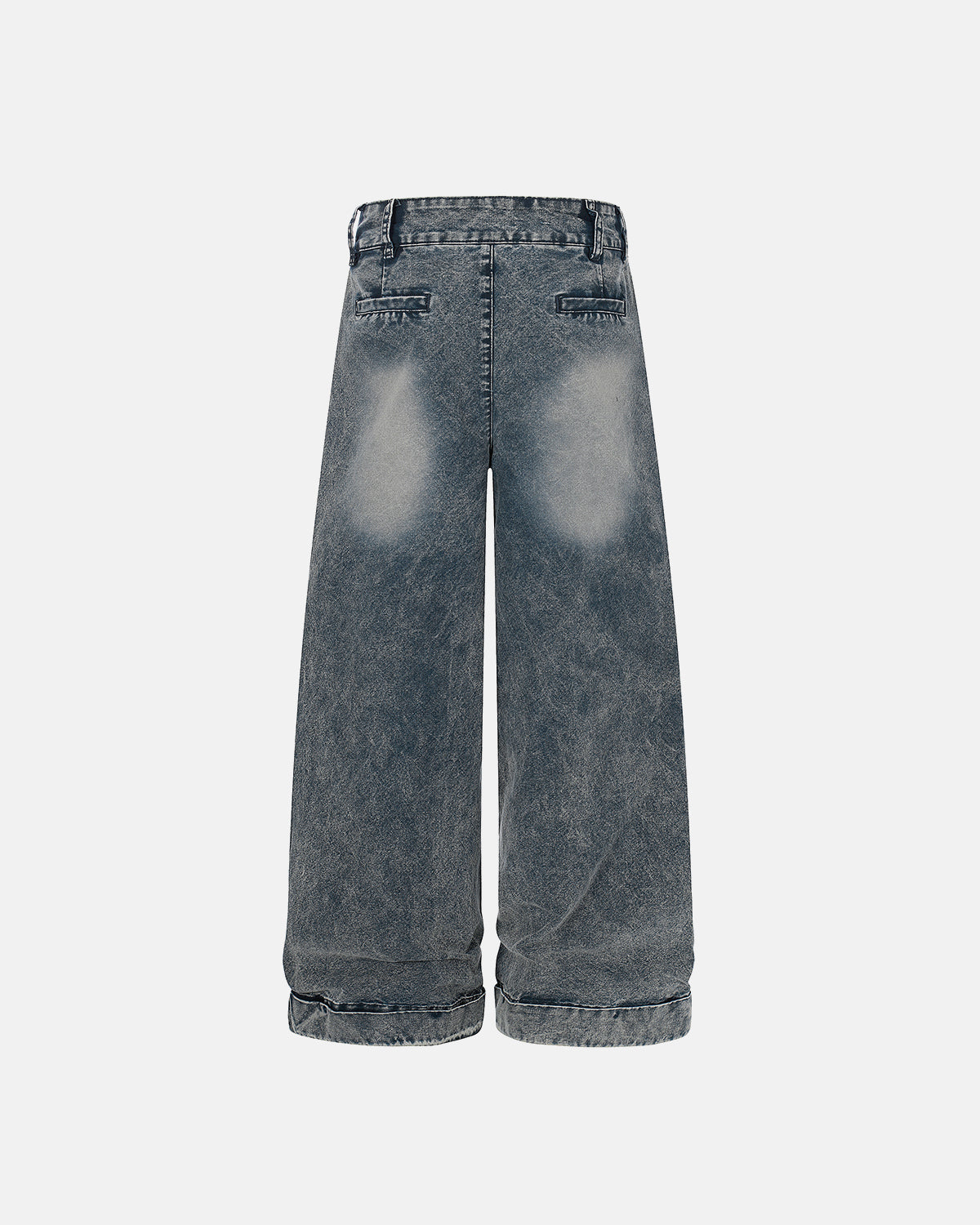 Omygoods Retro Washed Wide Leg Baggy Jeans