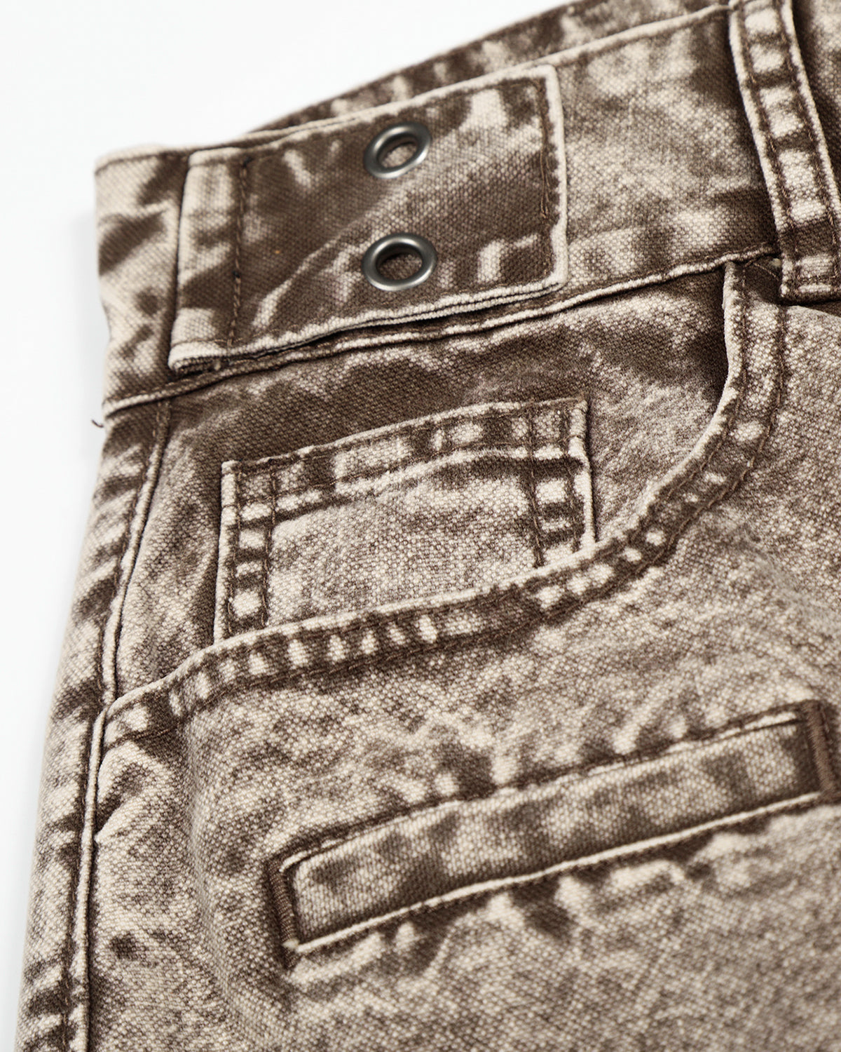 Omygoods Retro Washed Wide Leg Baggy Jeans