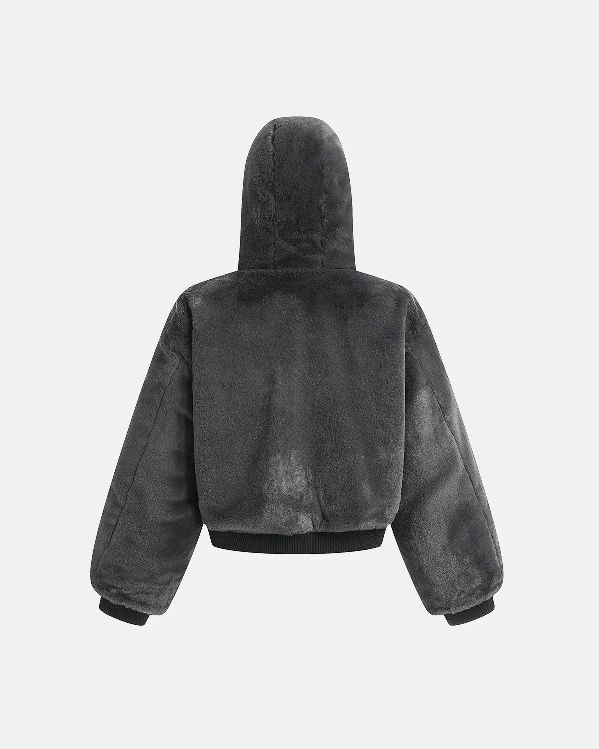 Omygoods Reversible Camo Faux Fur Hooded Jacket