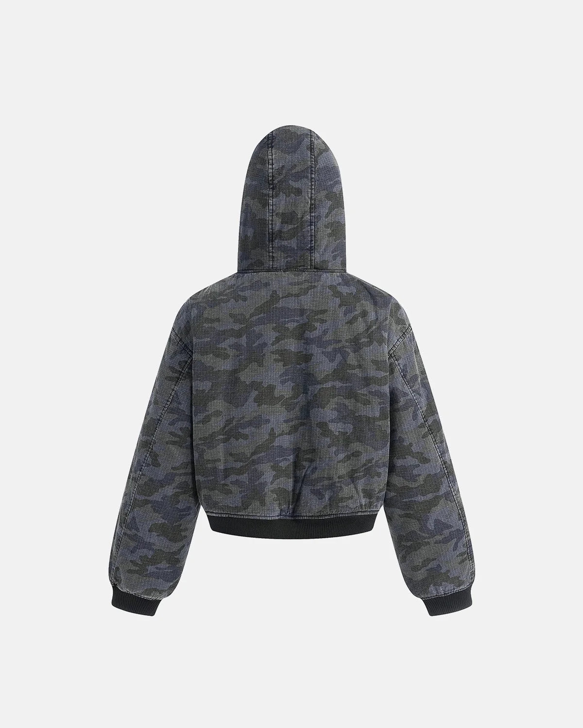 Omygoods Reversible Camo Faux Fur Hooded Jacket