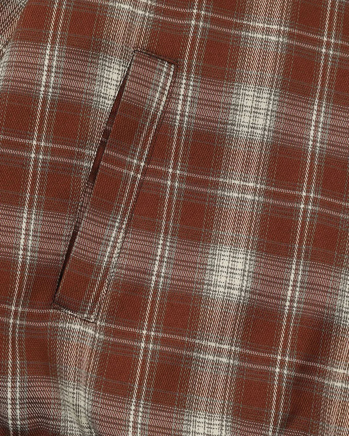 Omygoods Reversible Plaid Boxy Zip Up Hoodie