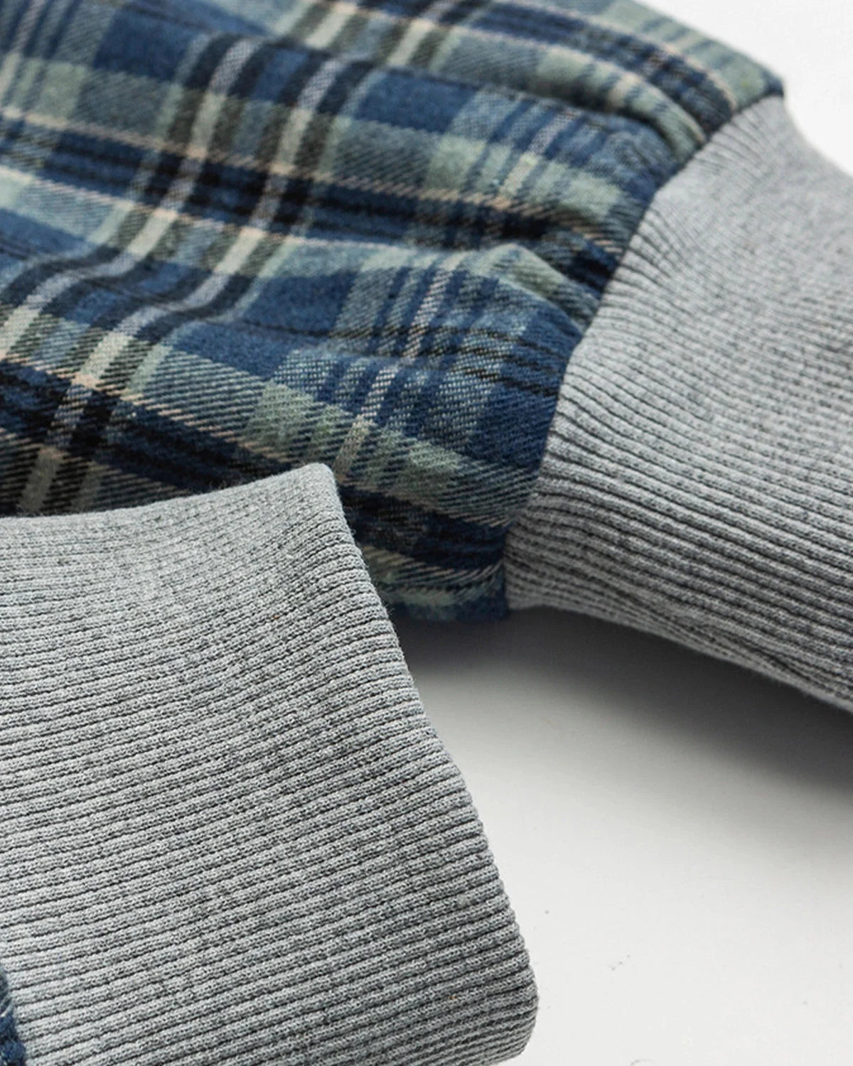 Omygoods Reversible Plaid Cropped Hoodie