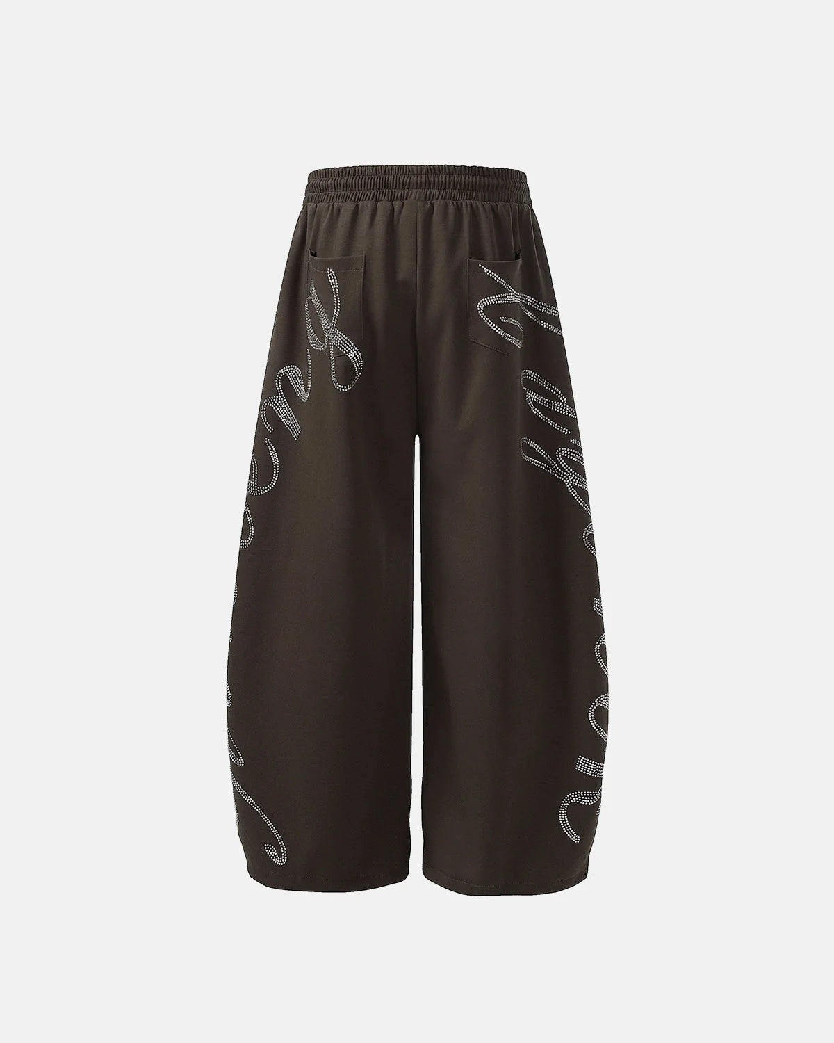 Omygoods Rhinestone Baggy Joggers