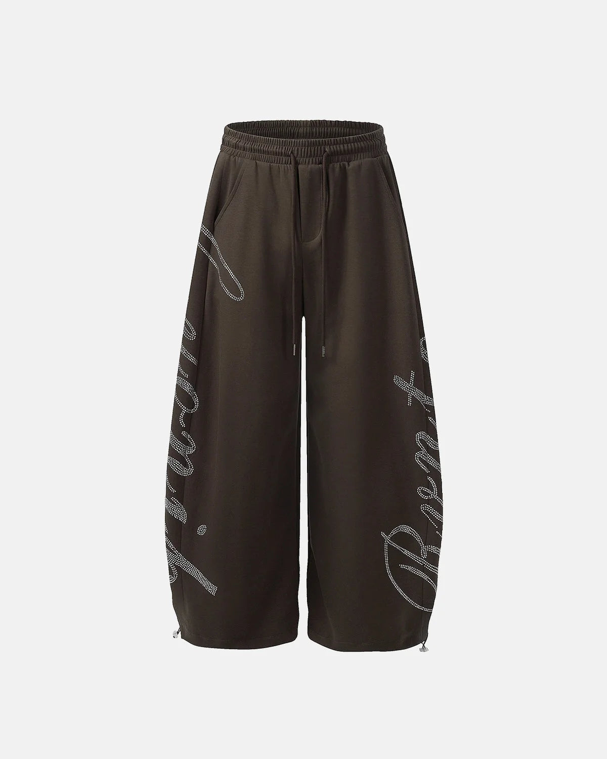 Omygoods Rhinestone Baggy Joggers