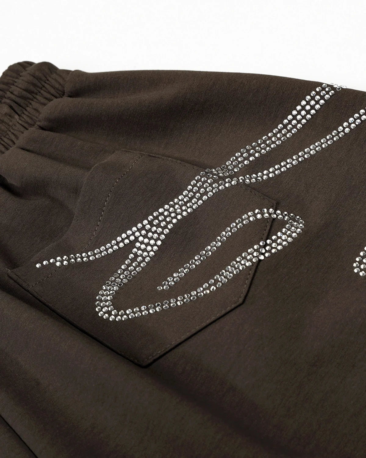 Omygoods Rhinestone Baggy Joggers