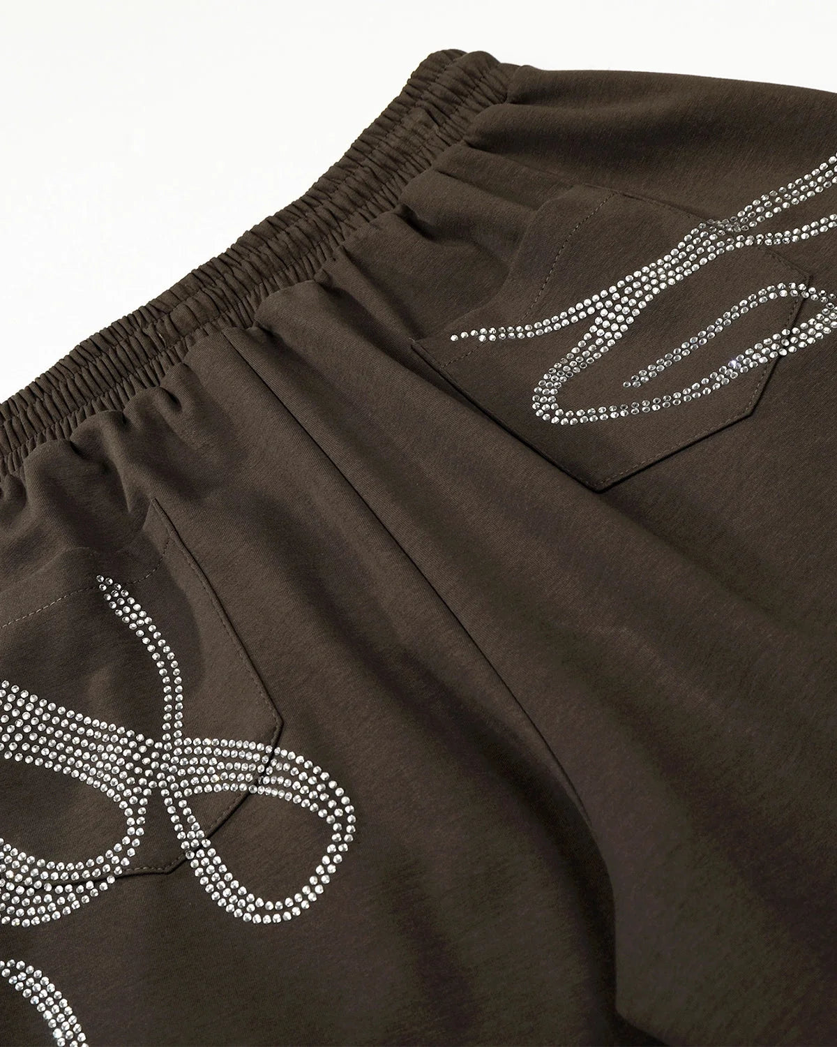 Omygoods Rhinestone Baggy Joggers