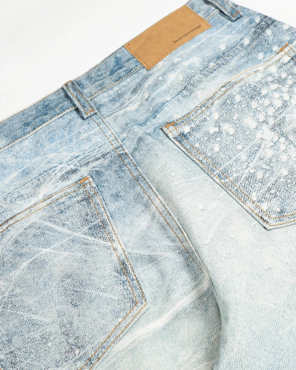 Omygoods Rhinestone Lightning Baggy Barrel Jeans
