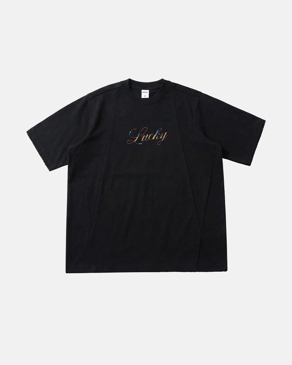 Omygoods Rhinestone Lucky Graphic Oversized Tee