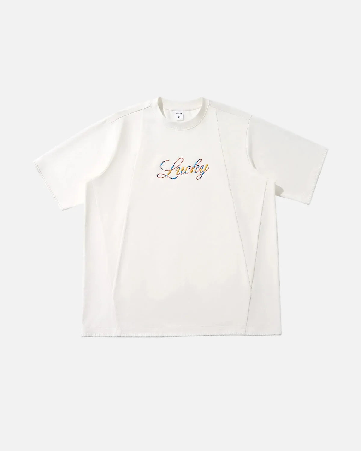 Omygoods Rhinestone Lucky Graphic Oversized Tee