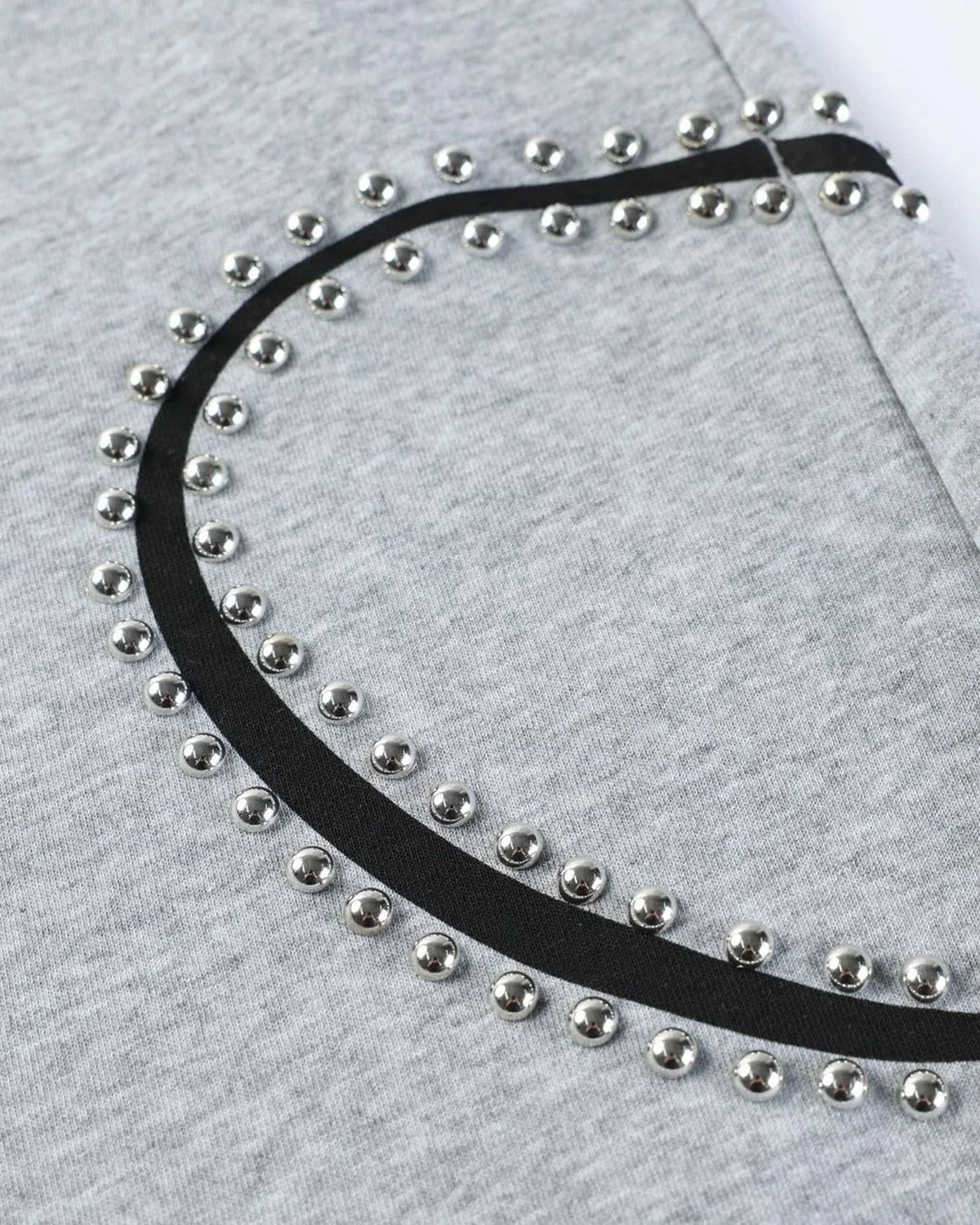 Omygoods Rhinestone Script Baggy Sweatpants