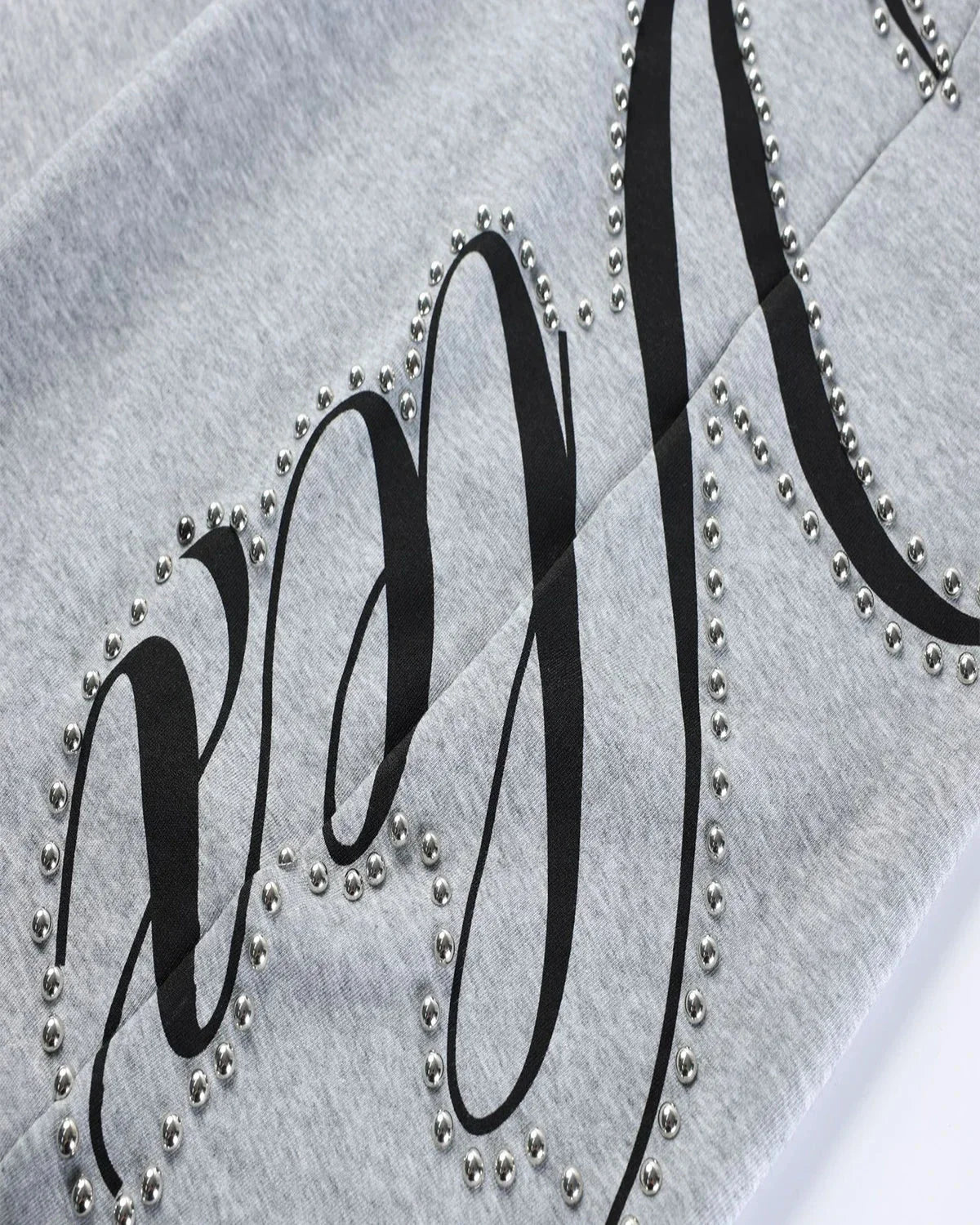 Omygoods Rhinestone Script Baggy Sweatpants