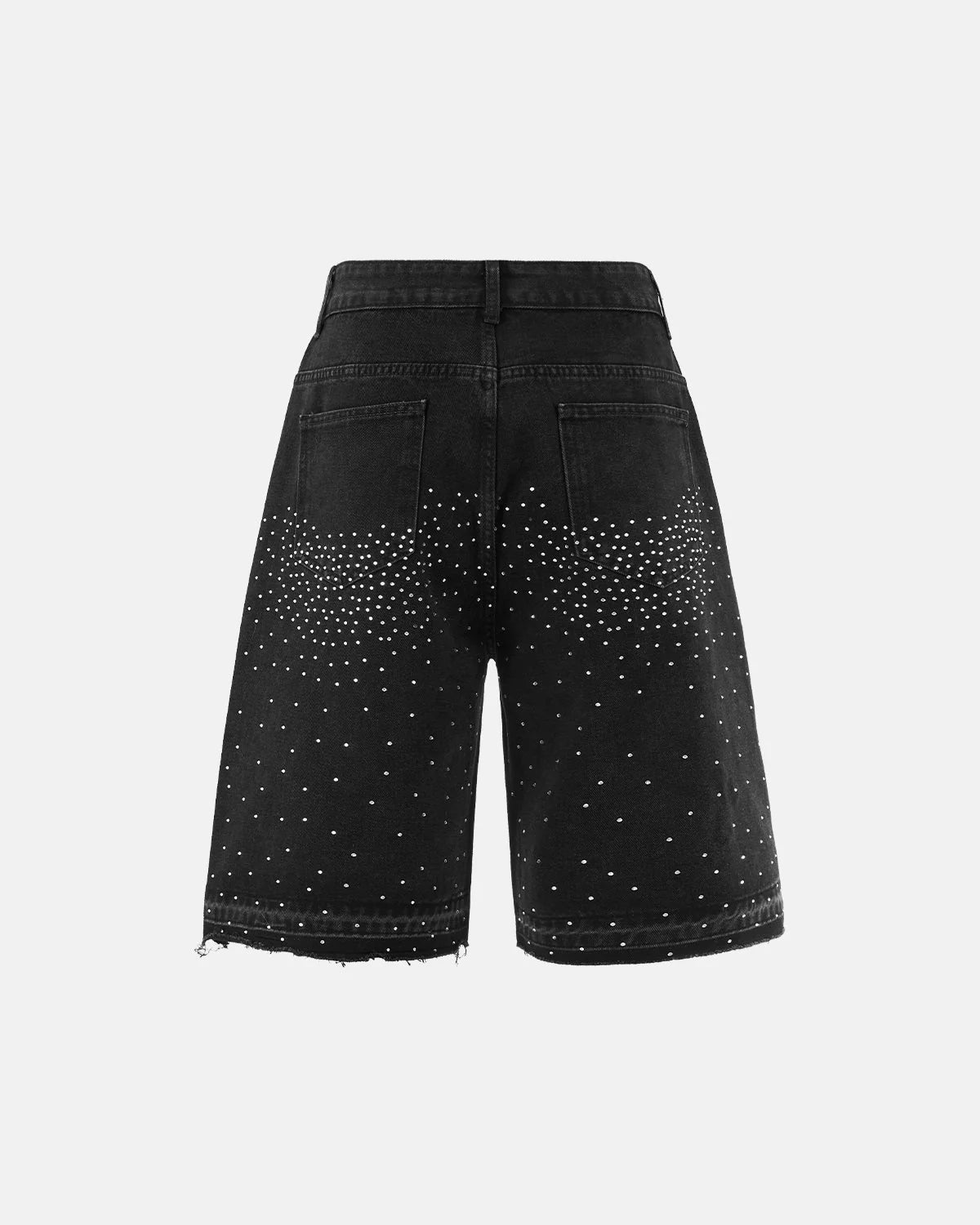 Omygoods Rhinestone Straight Leg Jorts