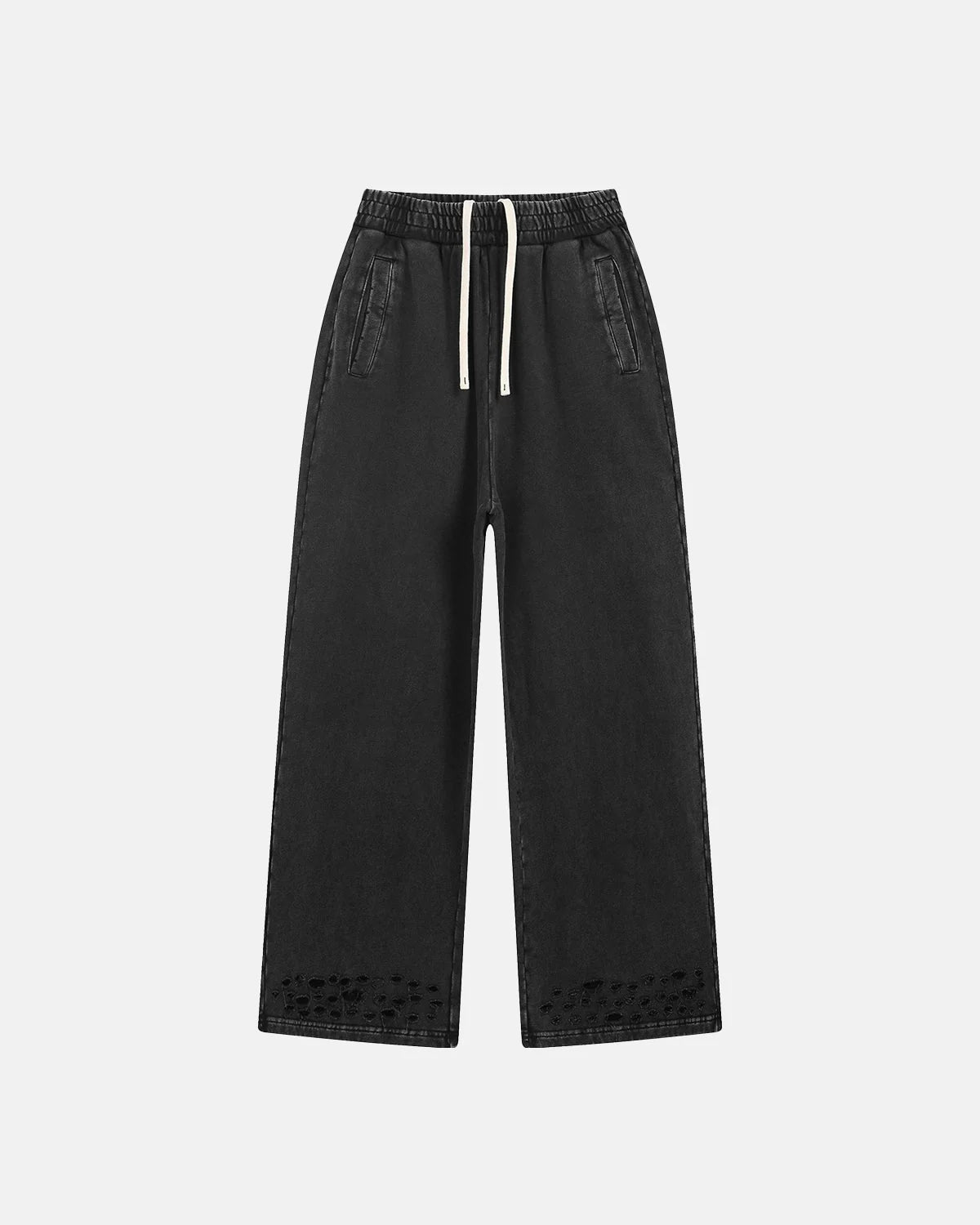Omygoods Ripped Acid Wash Sweatpant