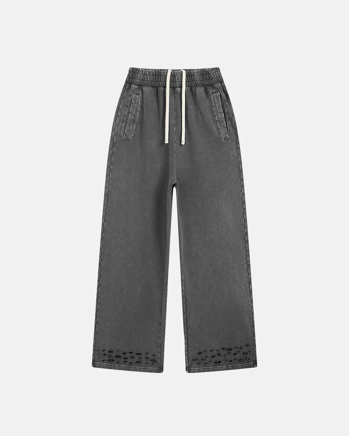 Omygoods Ripped Acid Wash Sweatpant