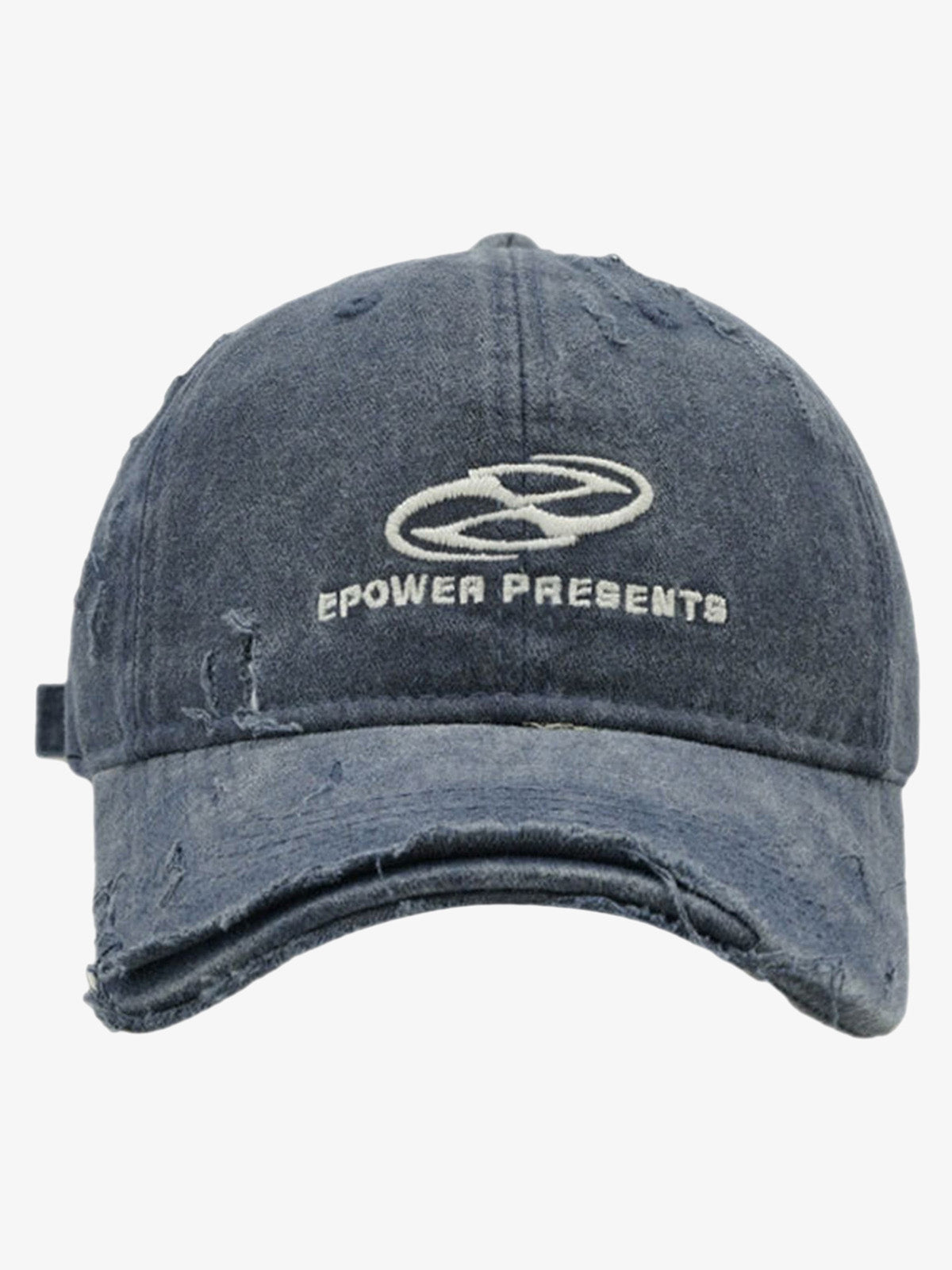 Omygoods Ripped Denim Baseball Cap