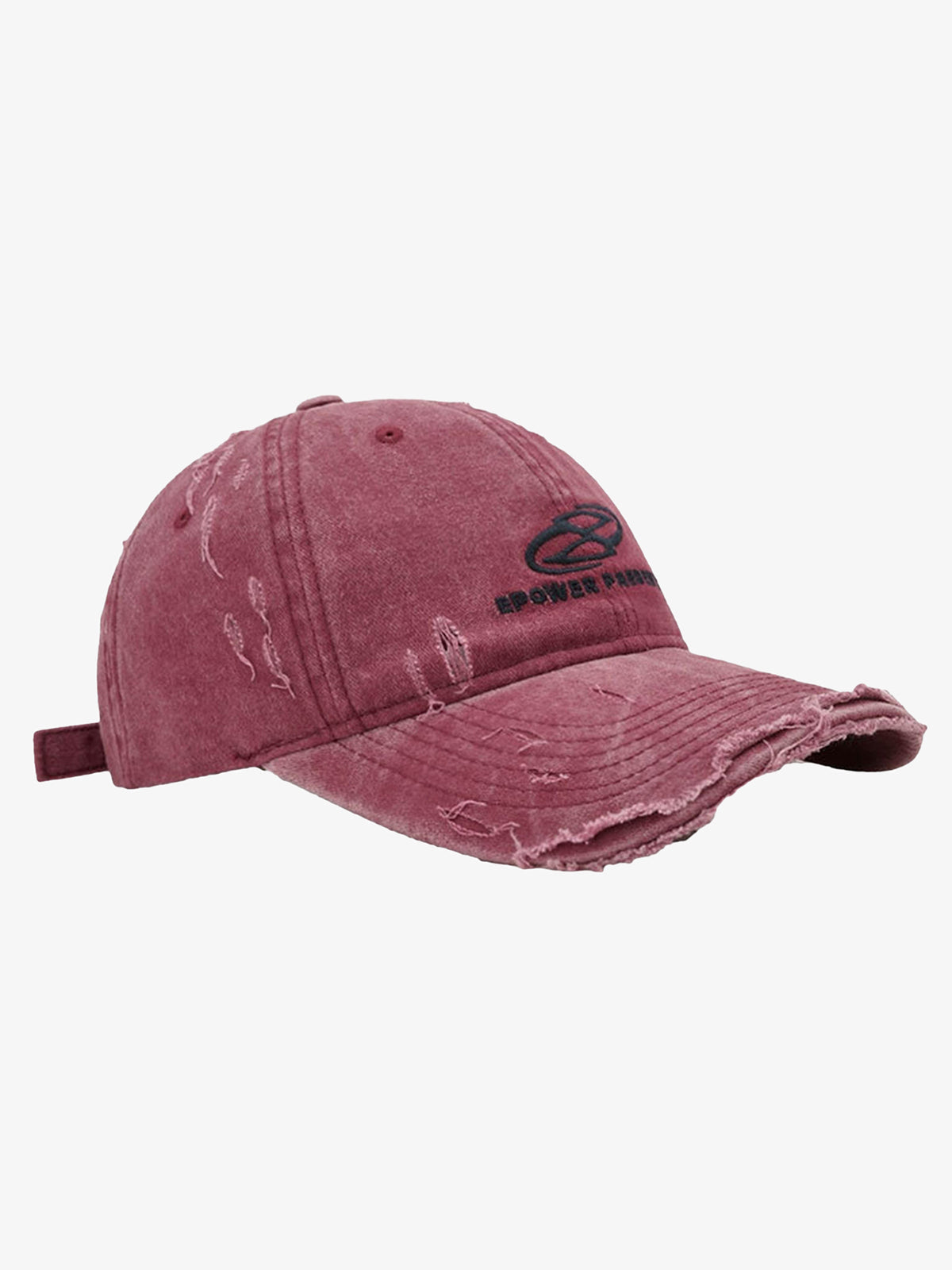 Omygoods Ripped Denim Baseball Cap