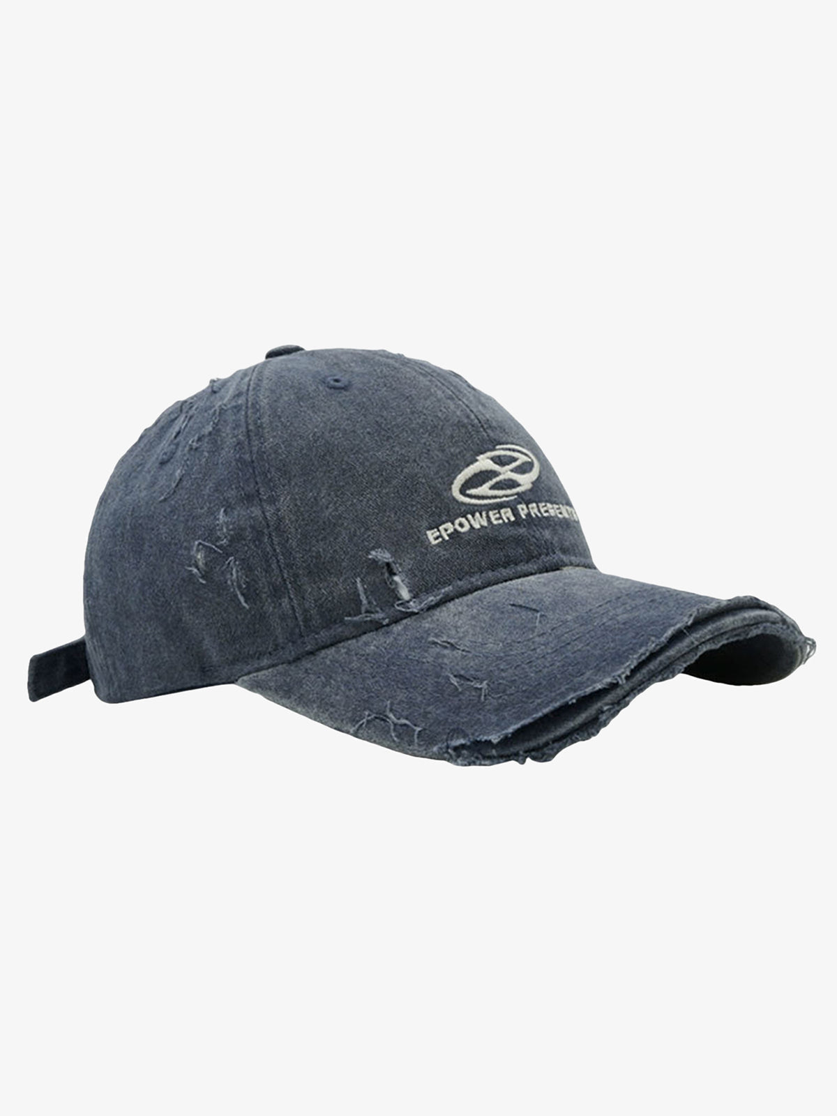 Omygoods Ripped Denim Baseball Cap