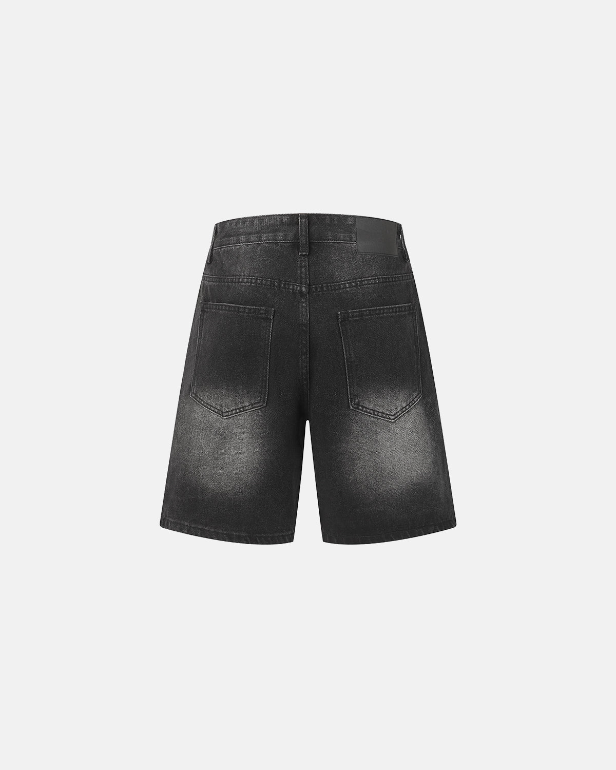 Omygoods Ripped Mid-Length Washed Denim Shorts