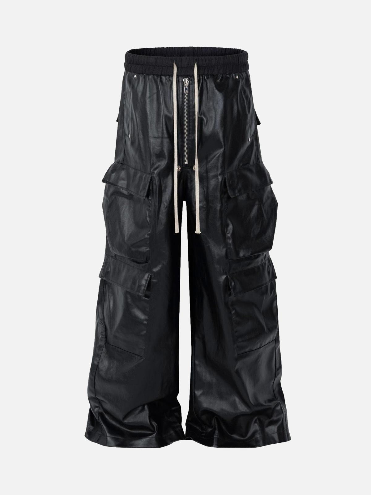 Omygoods RO-Style Multi-Pocket matte coated overalls
